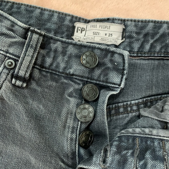 Free People Black Denim Shorts - Picture 2 of 3